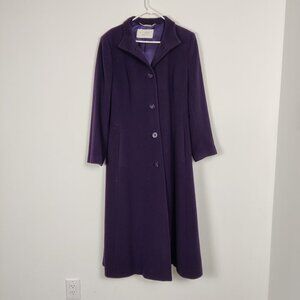 Vintage Windsmoor Women's Luxury Wool Coat Size Large Purple Coat Jacket